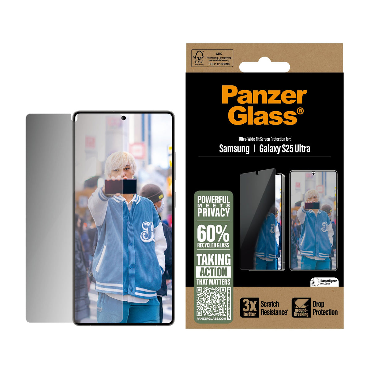 PanzerGlass Privacy Samsung Galaxy S25 Ultra - Skärmskydd