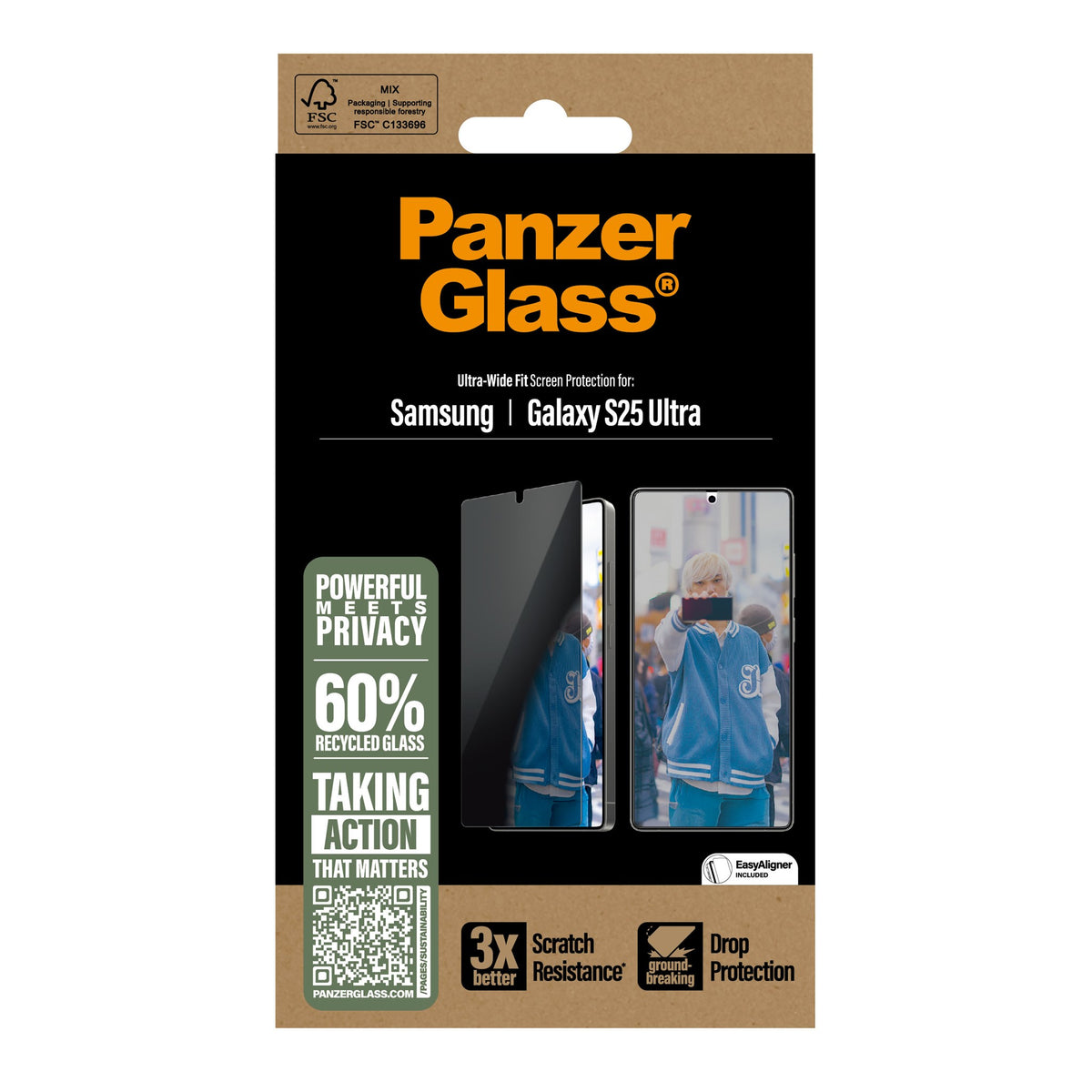 PanzerGlass Privacy Samsung Galaxy S25 Ultra - Skärmskydd